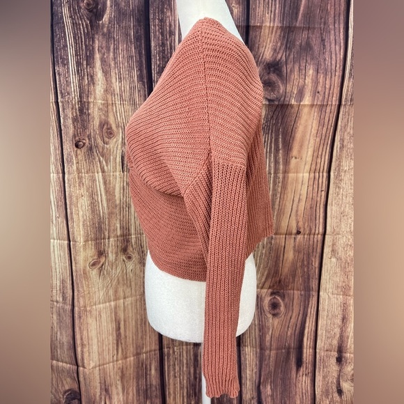 Jessica Simpson mauve pink cropped top sweater women’s size XS boho - Picture 4 of 16